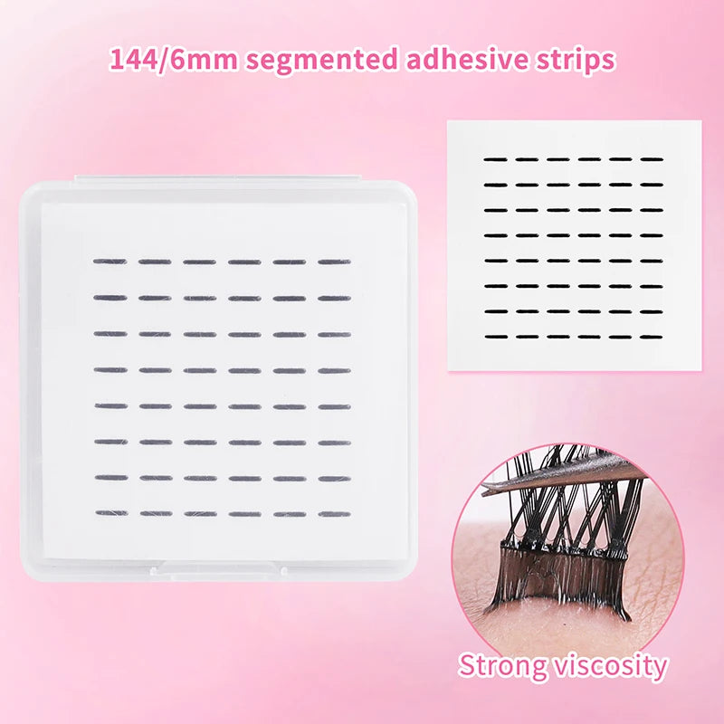 Self-Adhesive Eyelash Strips 144/200pcs – Glue-Free False Lashes False Lash Strips SWANS 144pcs