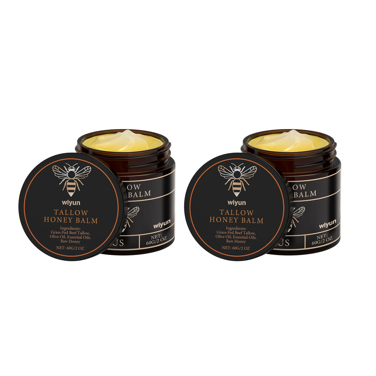 WIYUN Beef Tallow Honey Face Cream – Brightening Moisturizer Face Moisturizer Cream SWANS 120g boxed
