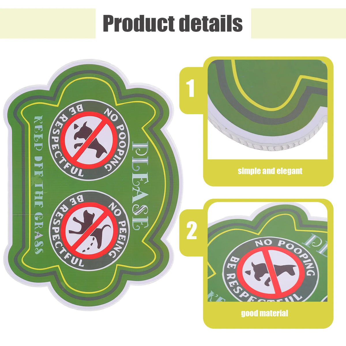 No Dog Pooping & Peeing Yard Sign – Funny Lawn Warning Yard Warning Sign SWANS