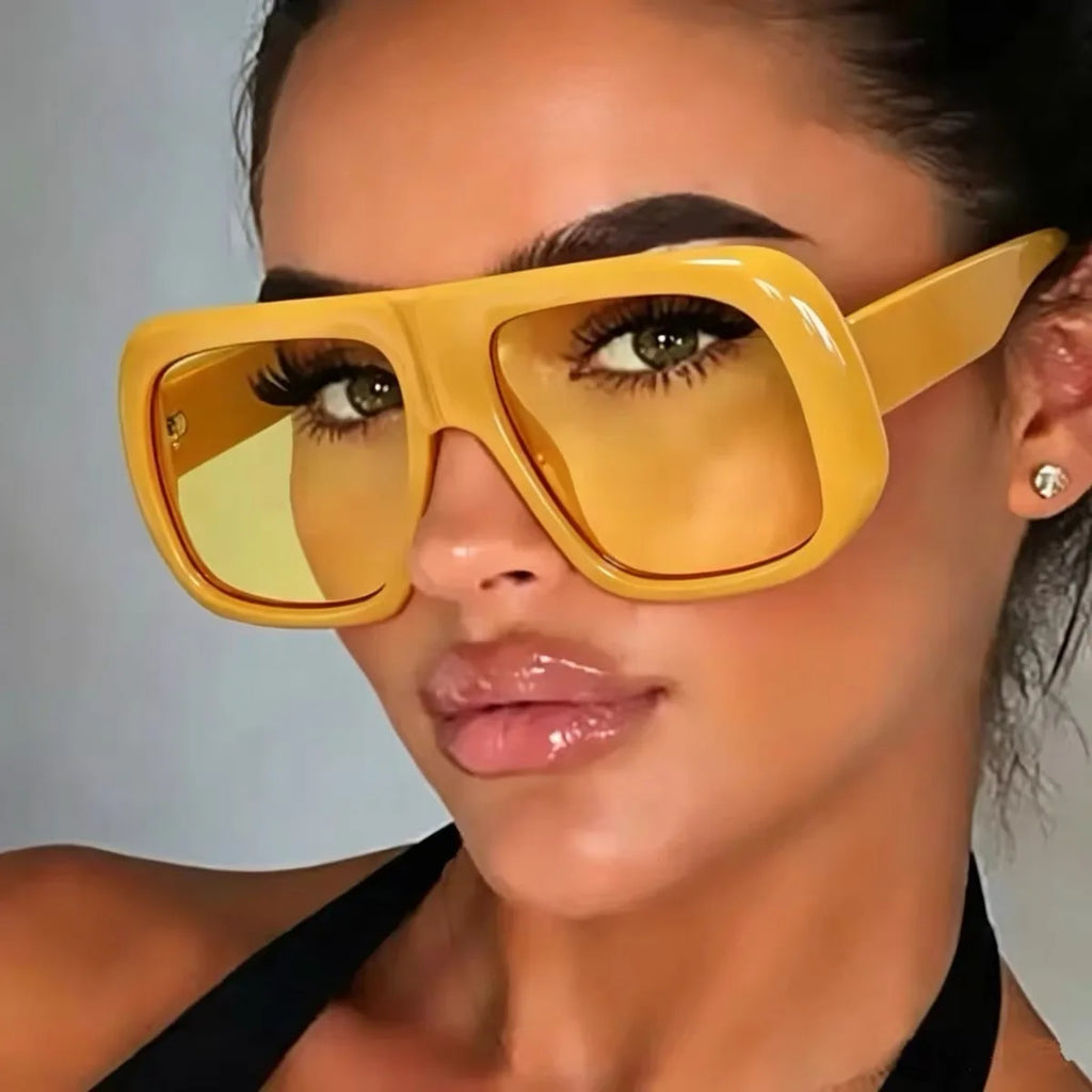Oversized Square Sunglasses UV400 – Unisex Y2K Punk Style Fashion Sunglasses SWANS