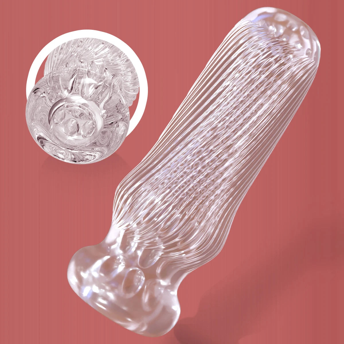 Soft TPE Male Stroker Cup – Transparent Pocket Massager Male Stroker Cup SWANS