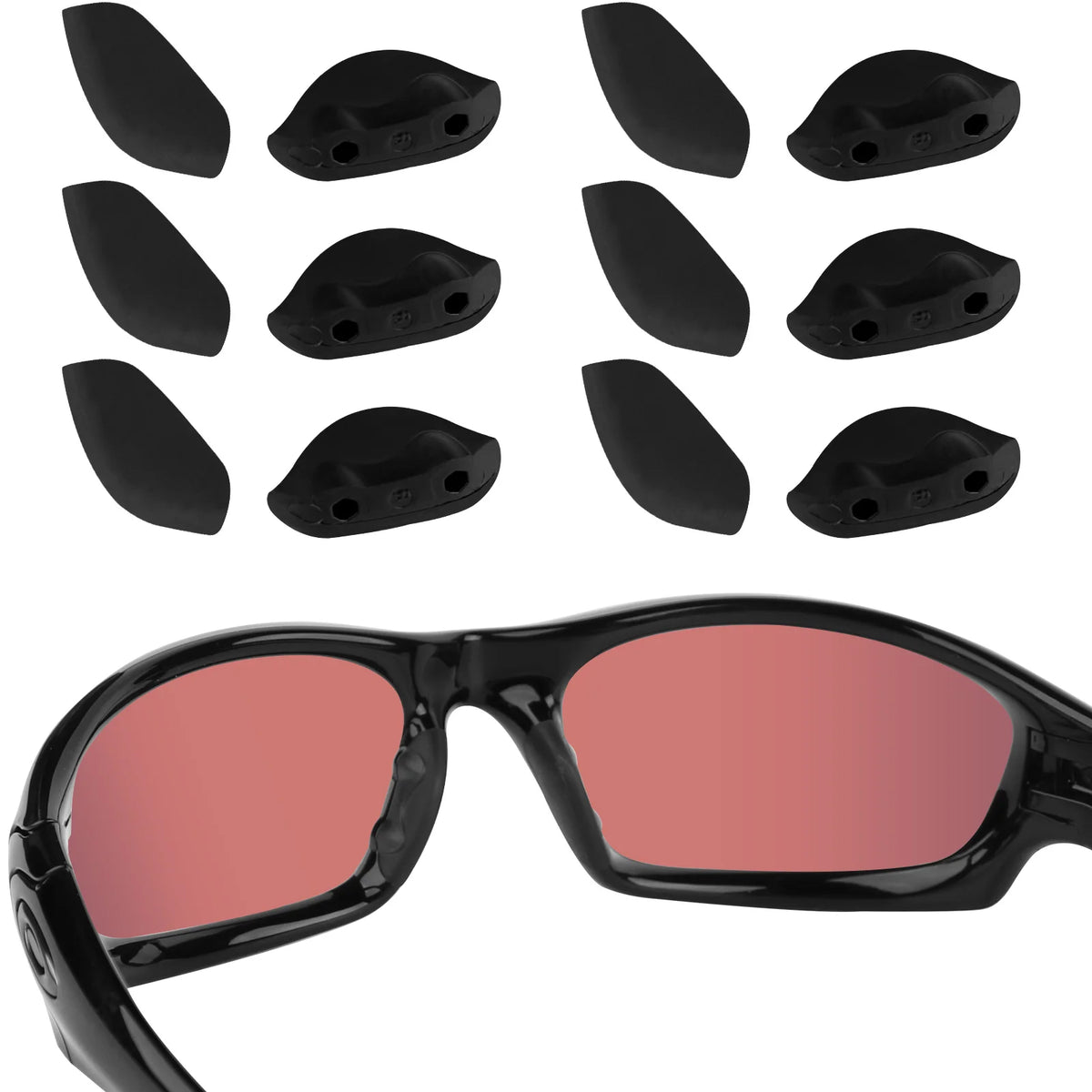 Silicone Nose Pads Replacement for Oakley Straight Jacket 2007 Eyewear Accessories SWANS 6 Pairs-Large