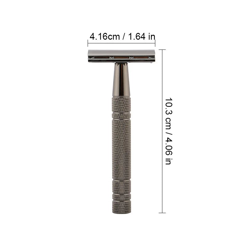 SWANS Rose Gold Double Edge Safety Razor – Knurled Handle Safety Razor SWANS
