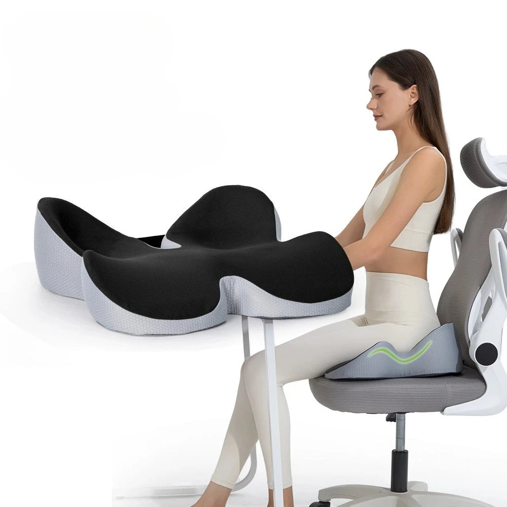 SWANS Ergonomic Memory Foam Butterfly Seat Cushion | Office & Car Memory Foam Seat Cushion SWANS