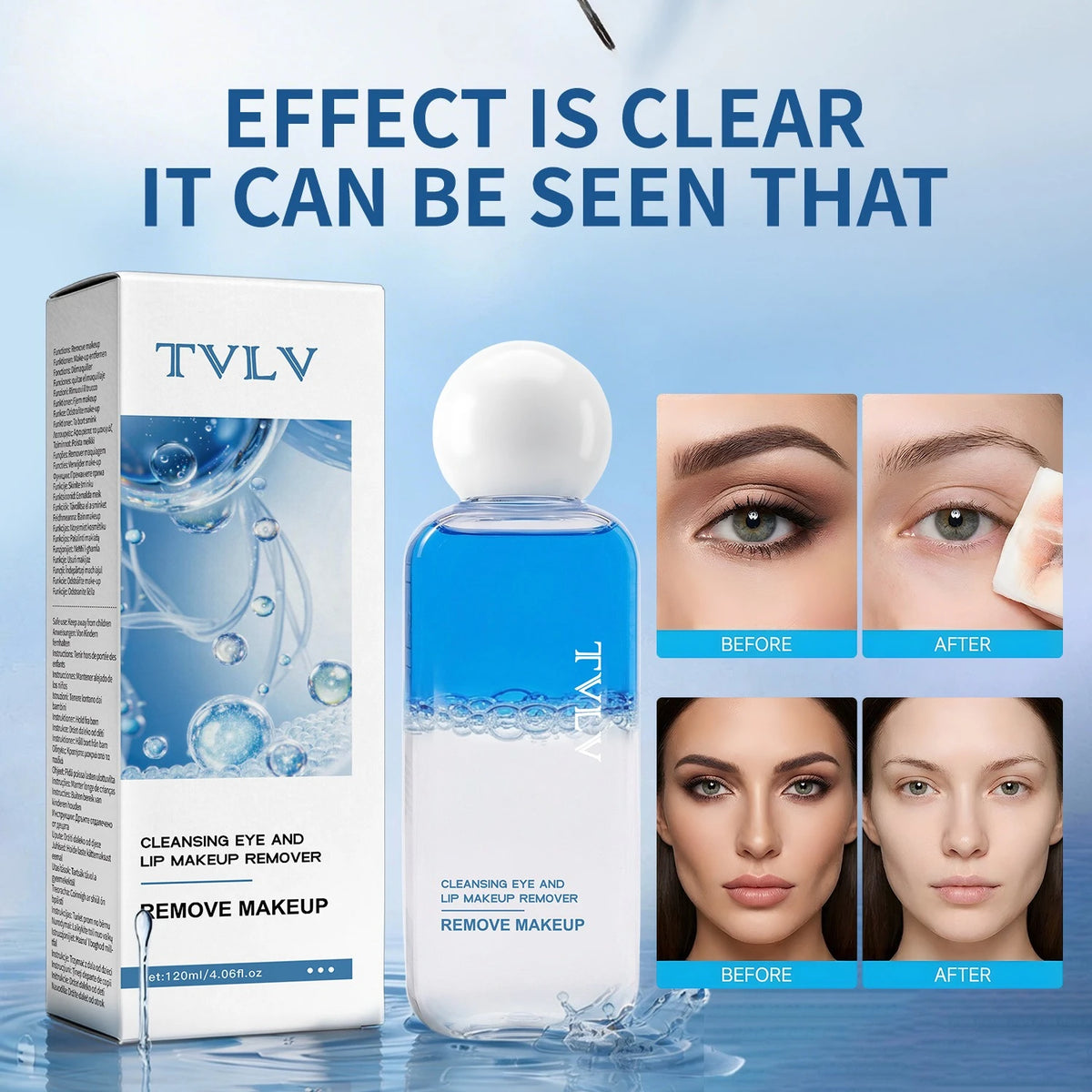 TVLV Gentle Makeup Remover Cleansing Oil 120ml | All Skin Makeup Remover Oil SWANS