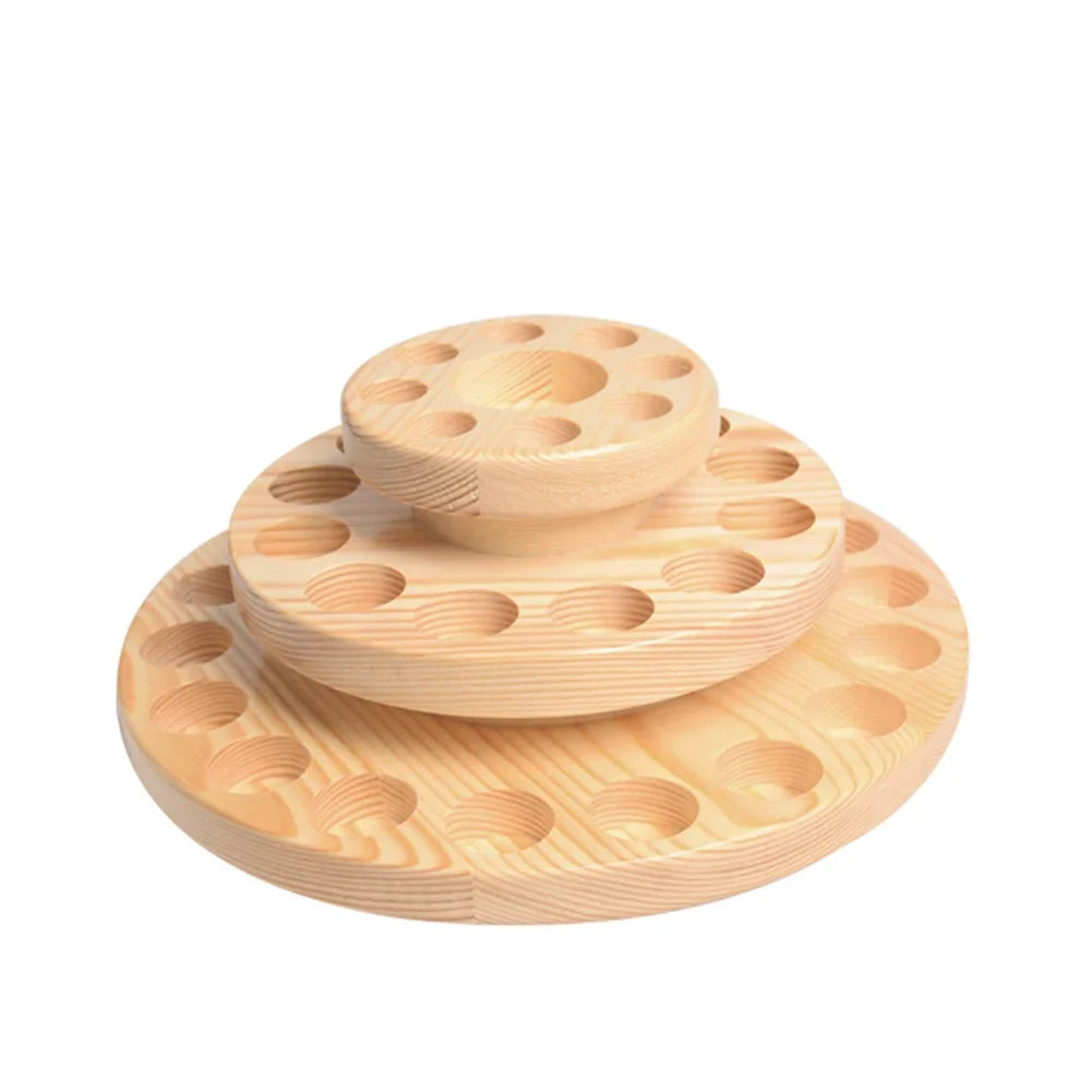 39-Slot Round Wooden Essential Oil Organizer – 3-Tier Display Essential Oil Organizer SWANS A China Mainland