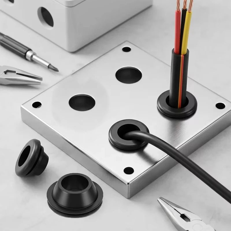 70-Piece Rubber Grommet Kit – Cable Wire Protector & Hole Seal Rubber Grommet Kit SWANS