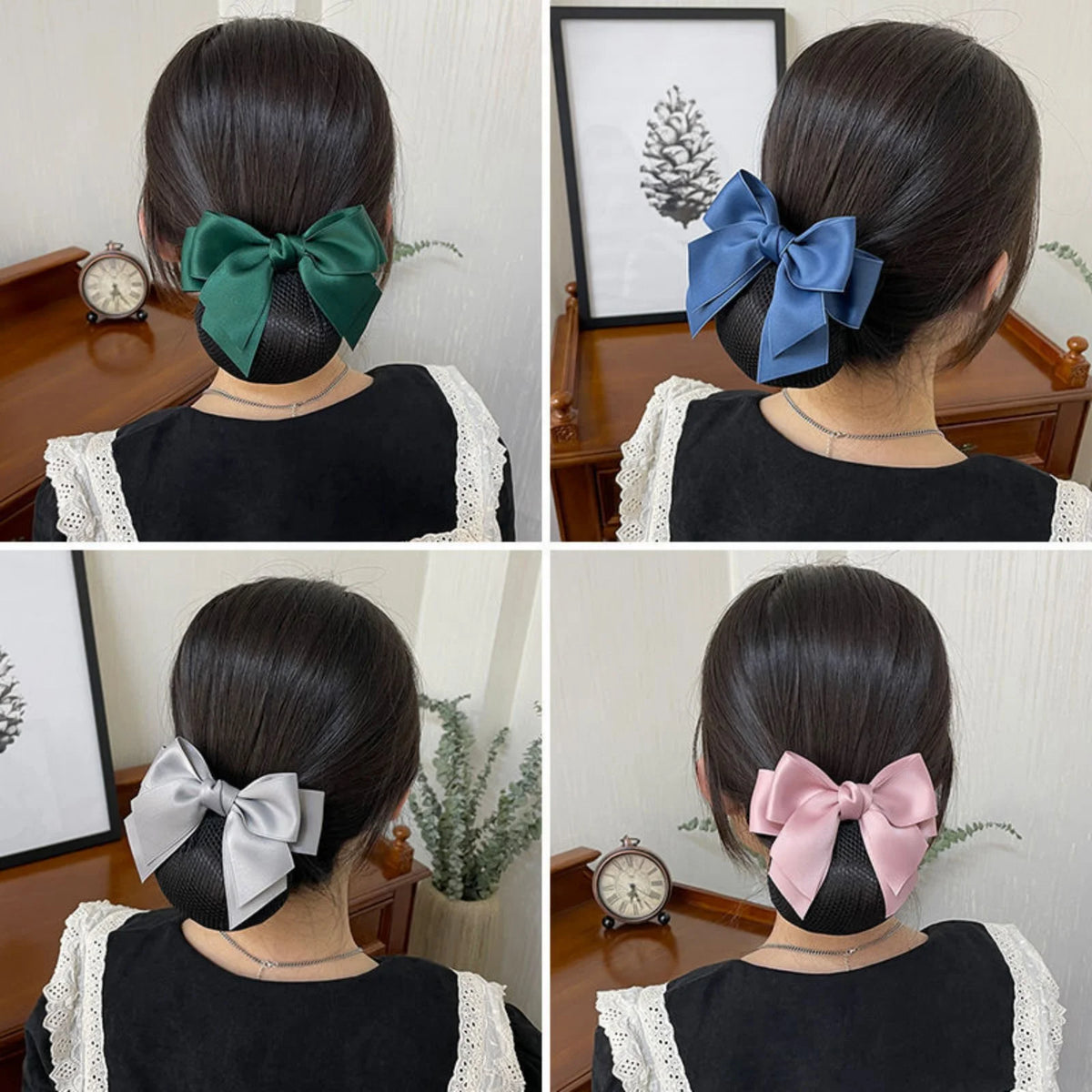 Elegant Bow Hair Net – Professional Work Hair Accessory Bow Hair Net SWANS