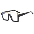 Oversized Semi-Rimless Blue Light Blocking Eyeglasses Frame Eyeglasses Frame SWANS Black
