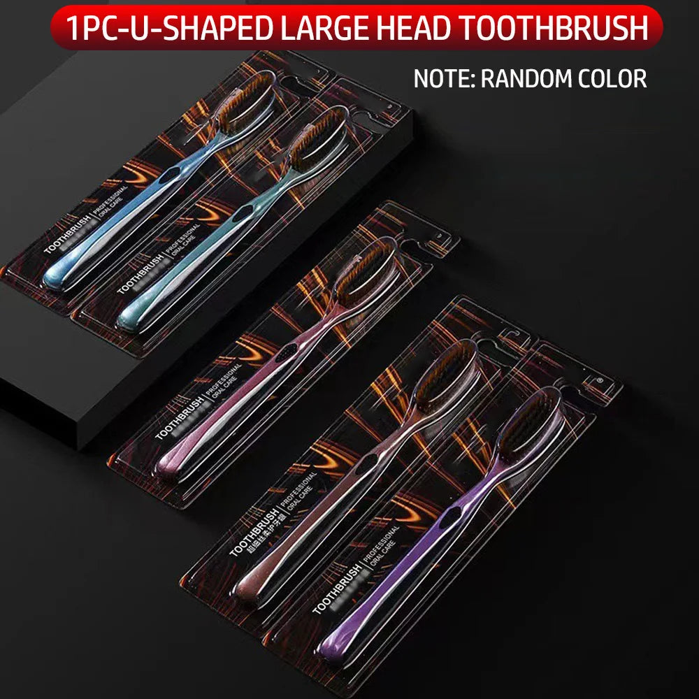 SWANS Large Head Soft Bristle Toothbrush U-Shaped 5-Pack Manual Toothbrush SWANS 1 PC