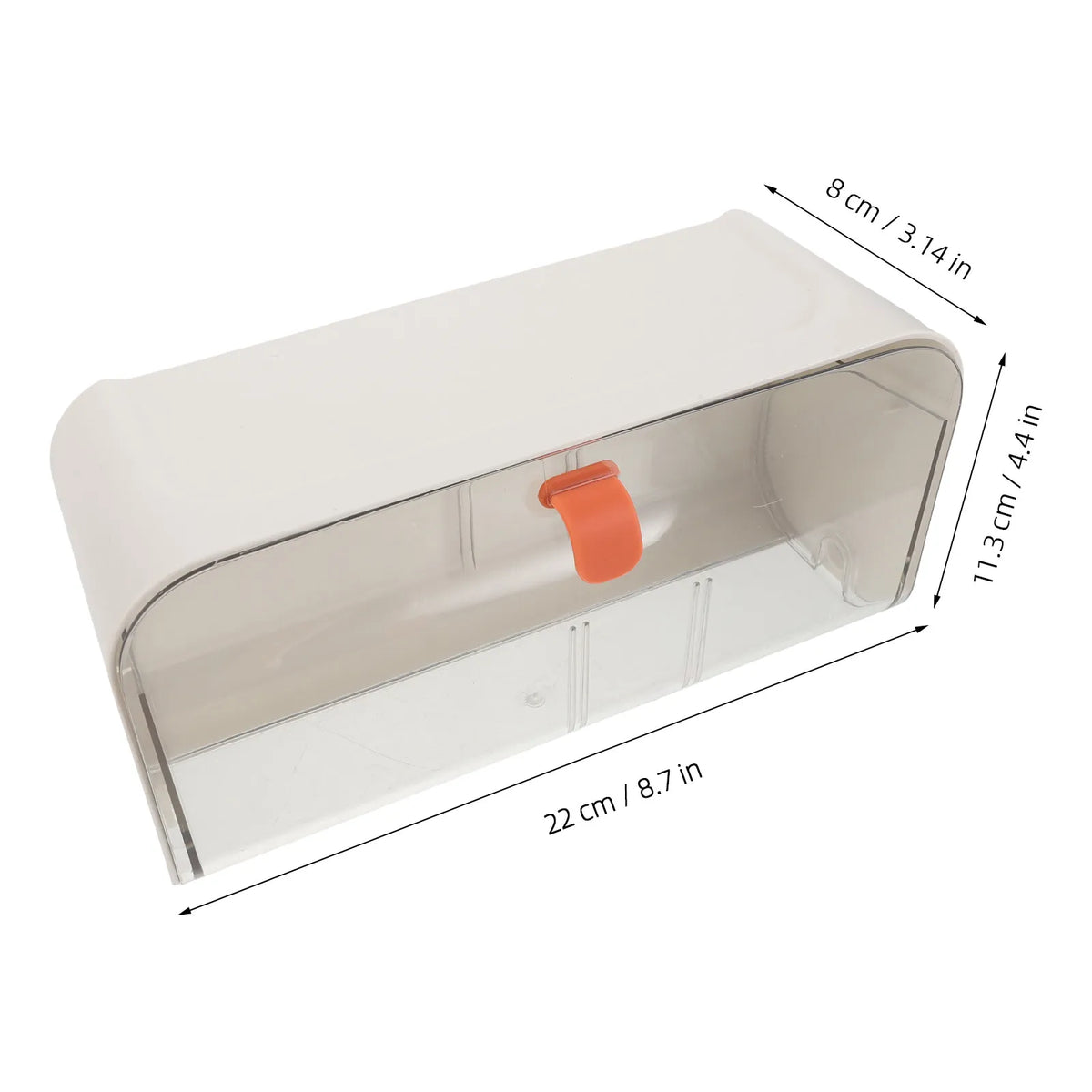 Wall Mounted Bathroom Organizer – 2-Compartment Transparent Box Bathroom Wall Organizer SWANS