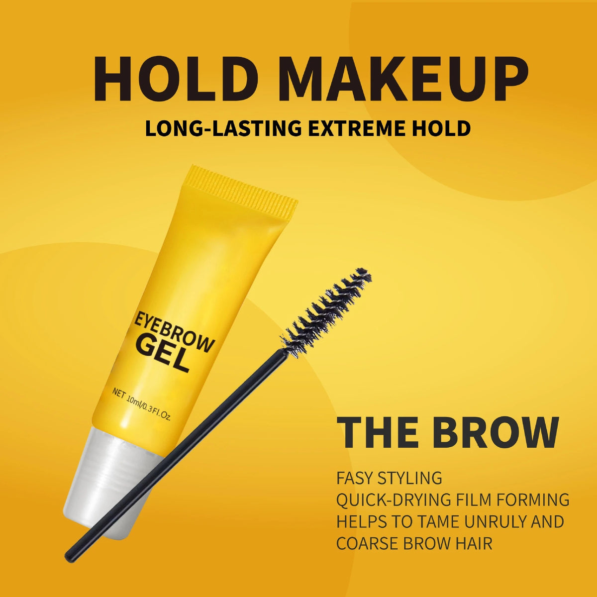 3-in-1 Colorless Eyebrow Gel – Waterproof Brow Fixer & Brush Eyebrow Gel SWANS