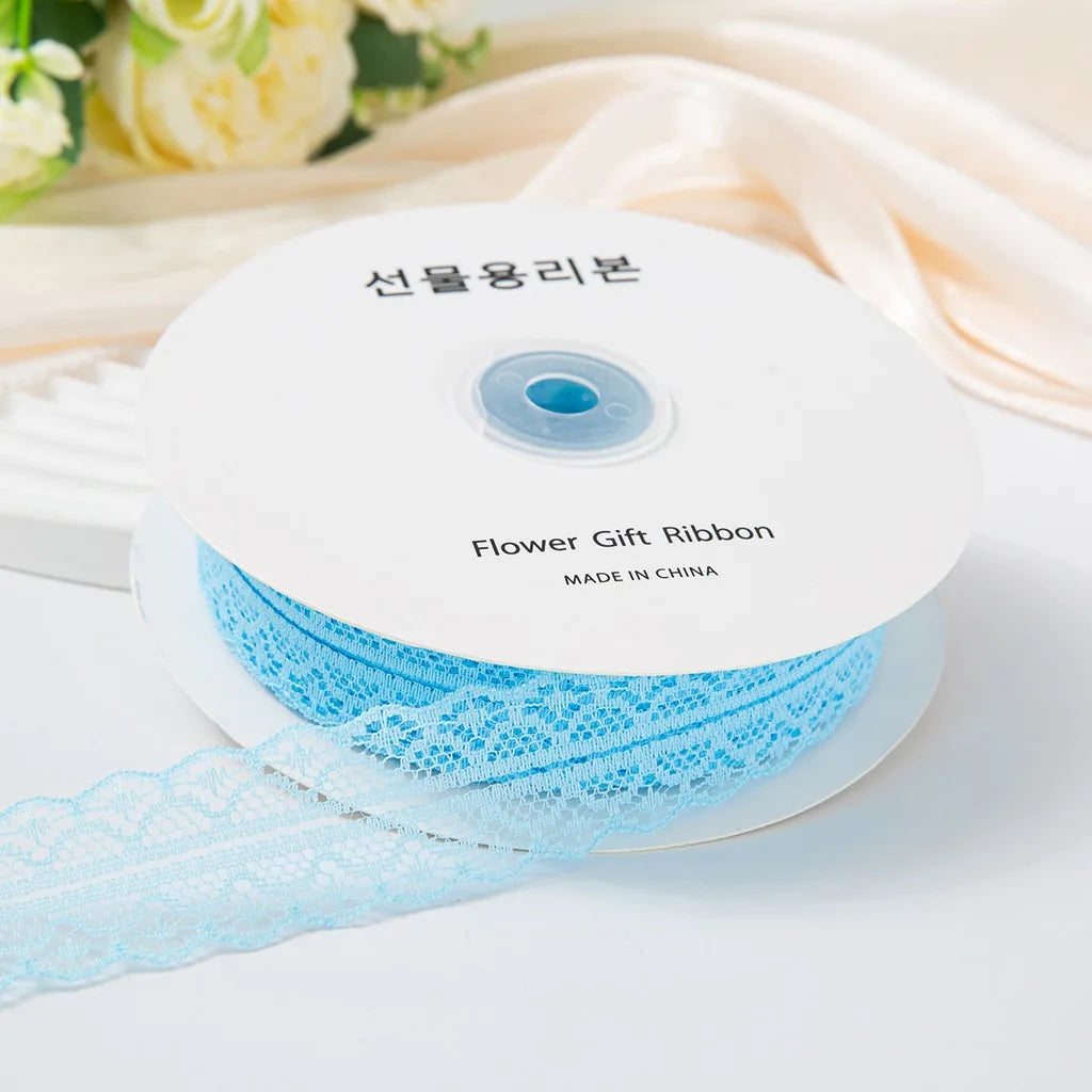 Nylon Lace Ribbon 50 Yards – DIY Wedding & Craft Decoration Decorative Lace Ribbon SWANS Light Blue