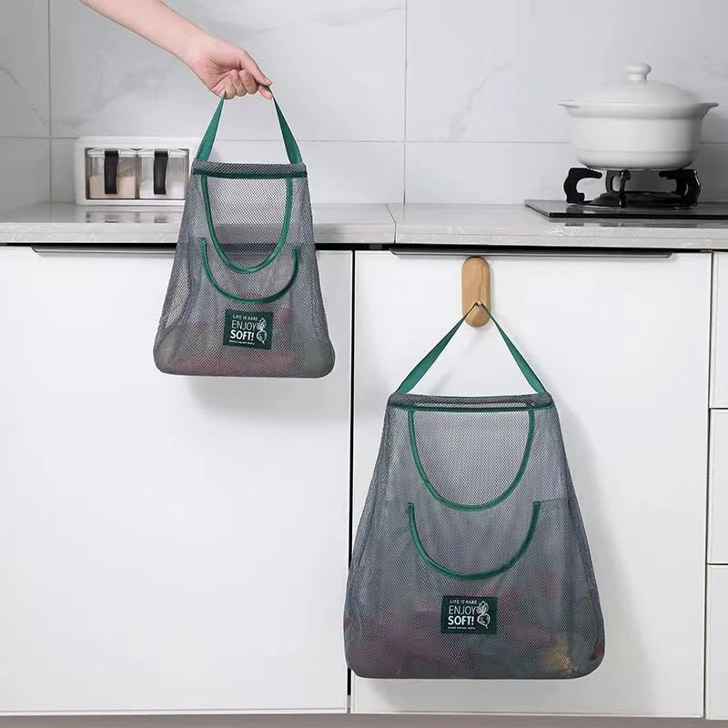 Wall-Mounted Mesh Bag Dispenser & Garbage Bag Holder Bag Dispenser Organizer SWANS