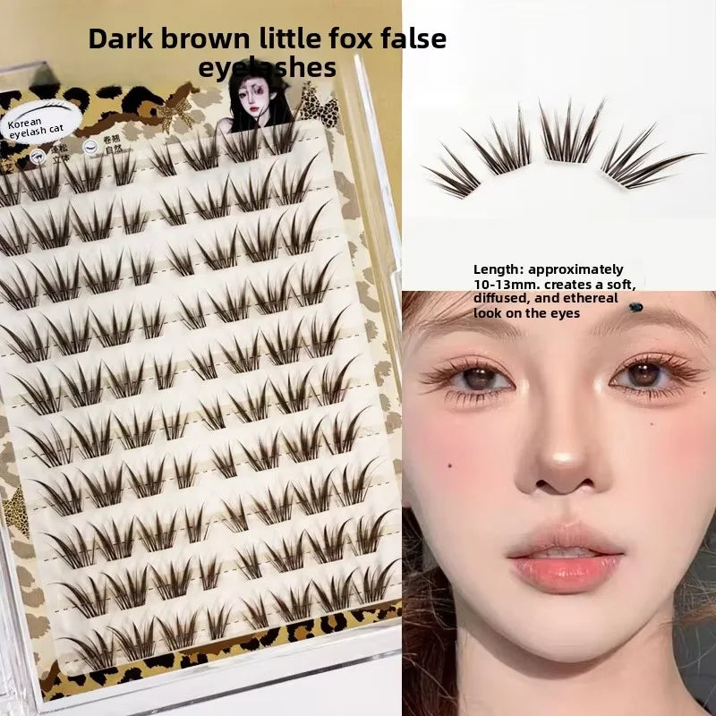 Self-Adhesive False Eyelashes – Winged Cat Eye No Glue False Eyelashes SWANS 13 C