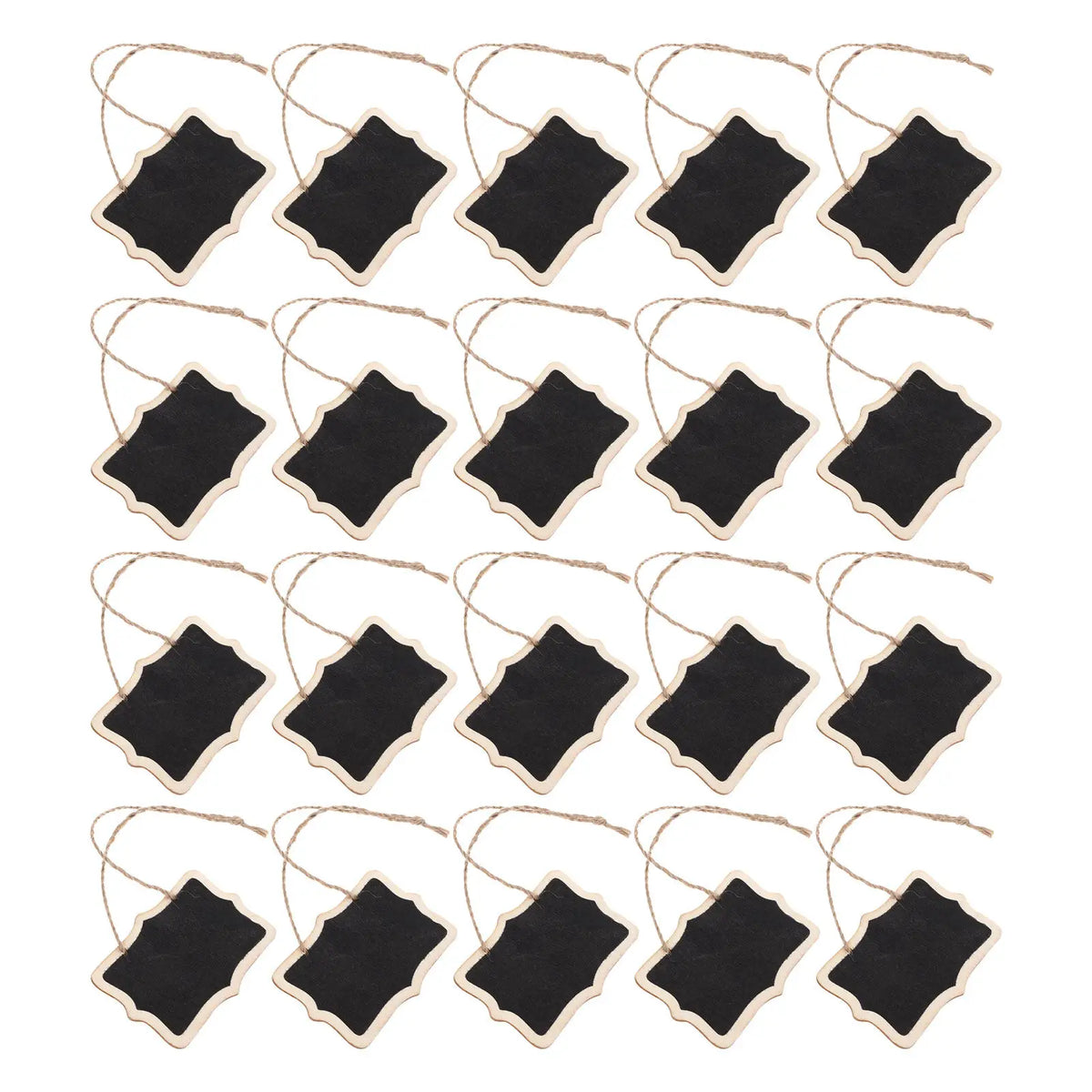 40-Pack Mini Wooden Chalkboard Tags – Reusable Hanging Labels Chalkboard Label Tags SWANS Default Title
