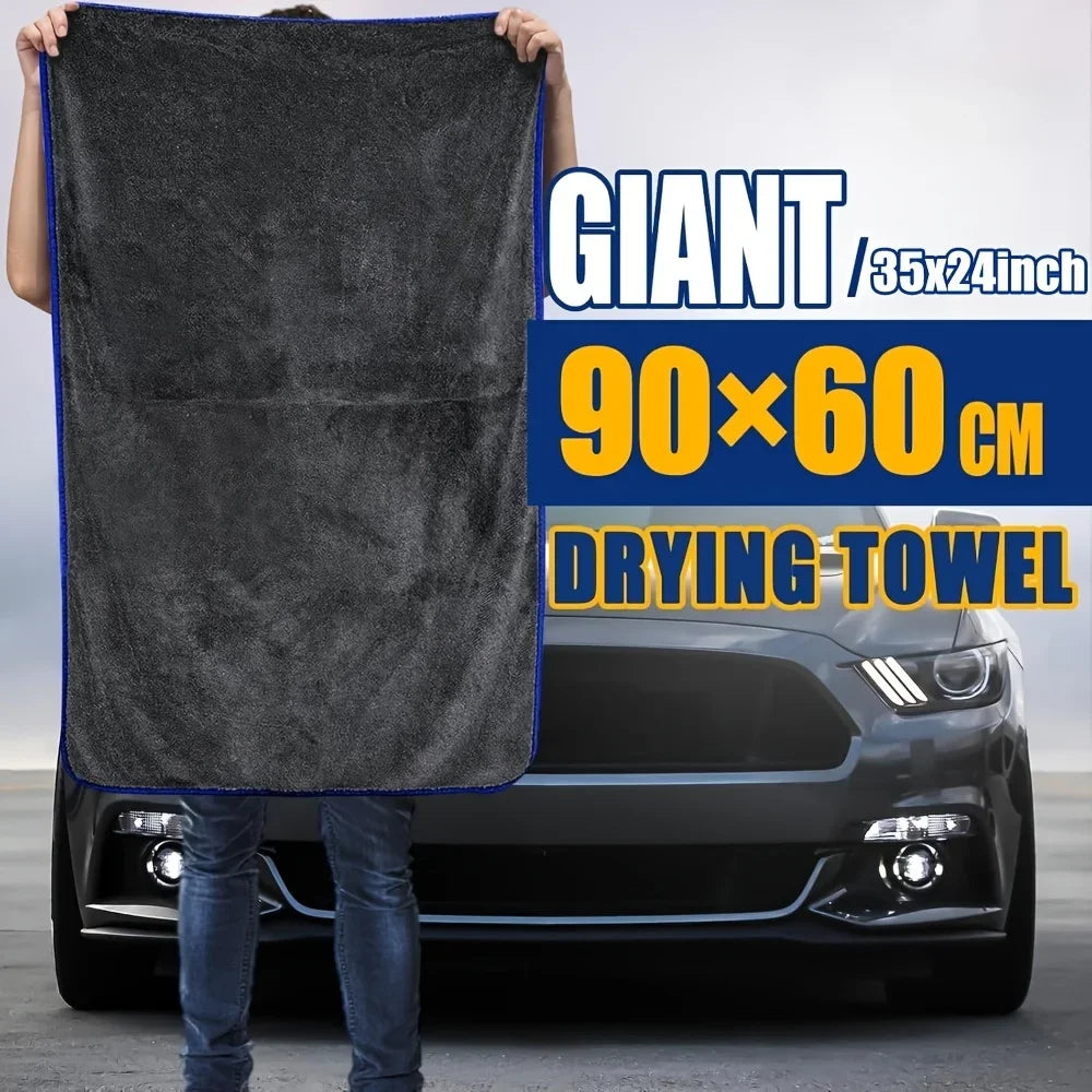 SWANS Extra Large Car Drying Towel – Absorbent 24"x35" Gray Car Drying Towel SWANS