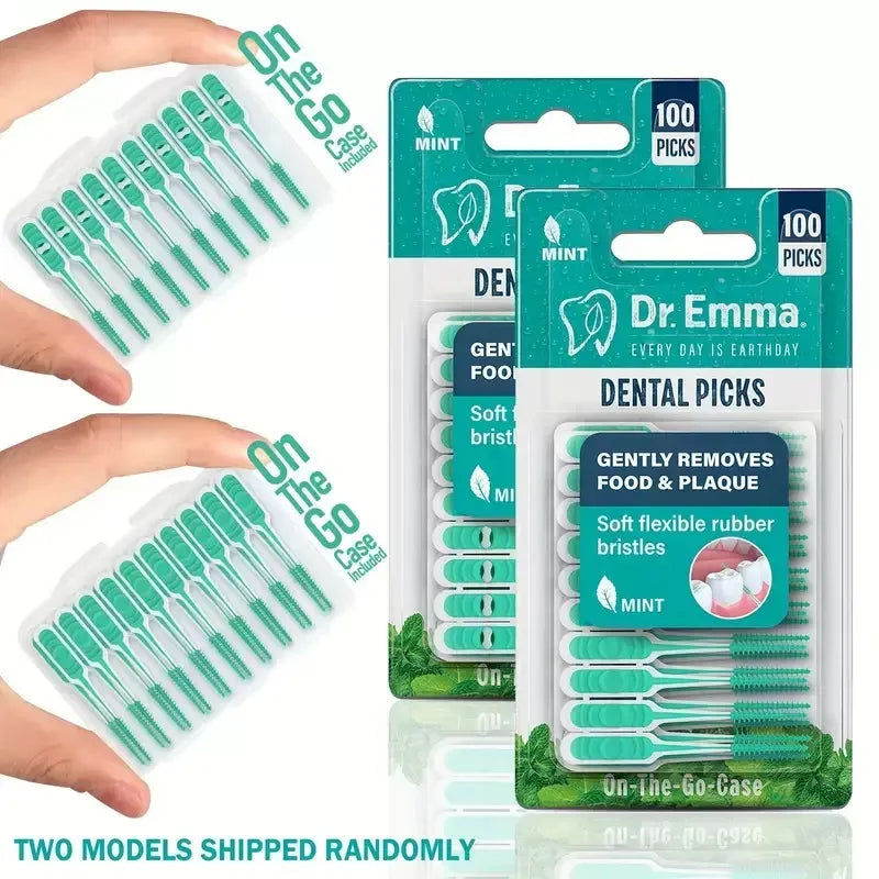 100-Pack Interdental Brush & Dental Floss Teeth Cleaning Kit Dental Floss Picks SWANS