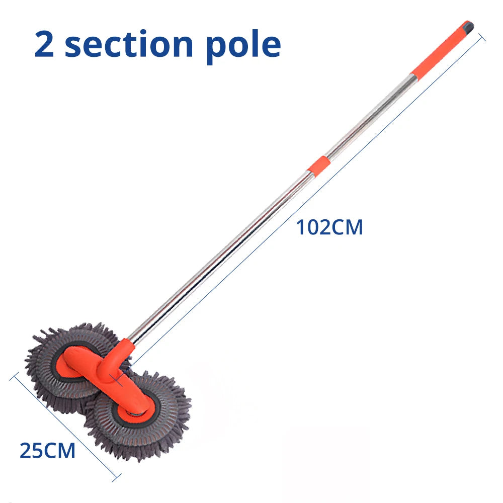 HVIERO Microfiber Car Wash Mop – Long Handle 360° Brush Car Wash Mop SWANS 2 section pole