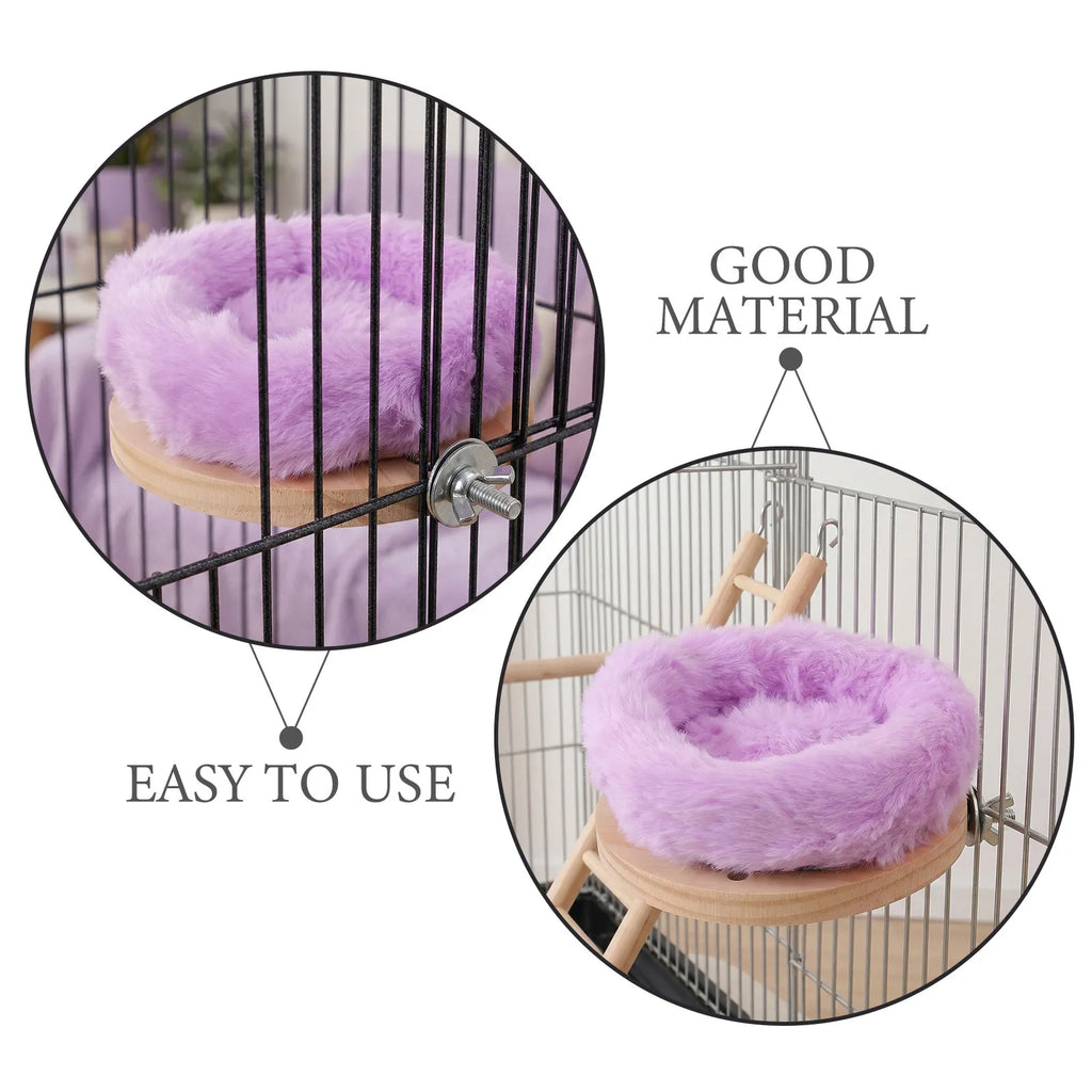 Bird Cage Hammock Nest – Hanging Cuddle Hut for Parrots Bird Cage Nest SWANS