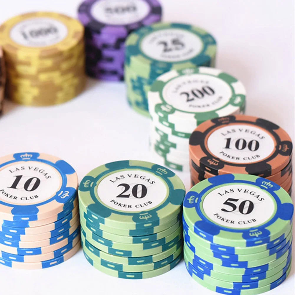 14g Casino Poker Chip Multi-Denomination Texas Table Game Casino Poker Chip SWANS