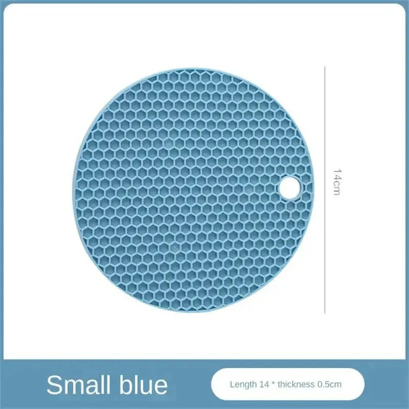 SWANS Silicone Trivet Mat – Non-Slip Heat-Resistant Coaster Silicone Trivet Mat SWANS Small Blue