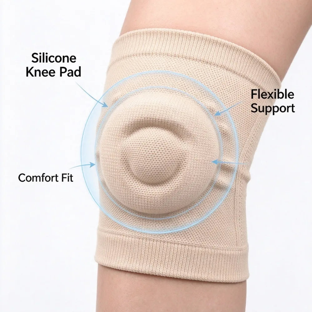 2-Pack Silicone Knee Sleeves – Sport Compression Knee Pads Knee Compression Sleeve SWANS