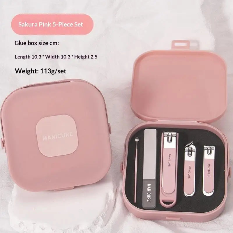 YOVIP 5–8 Piece Anti-Splash Manicure & Pedicure Kit – Steel Manicure Pedicure Kit SWANS A14