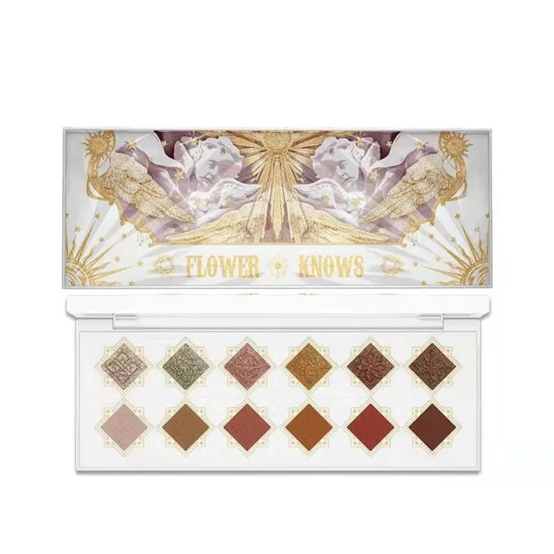 Flower Knows Little Angel 12-Color Eyeshadow Palette | Matte & Shimmer Eyeshadow Palette SWANS R73