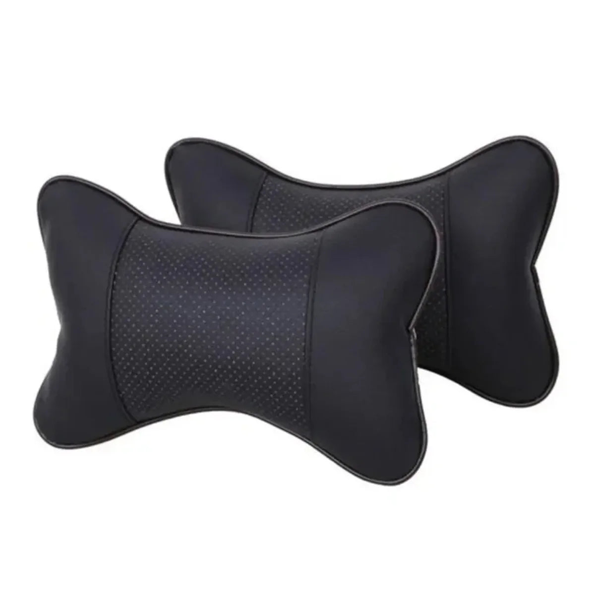 Car Neck Pillow Bone Shape Headrest Cushion – Universal Fit Car Neck Pillow SWANS 2pcs-black
