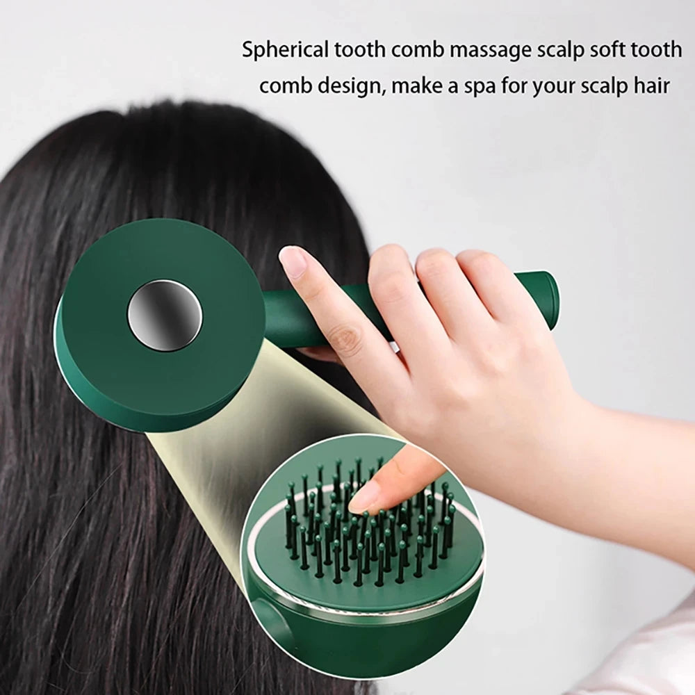 YIBER Self-Cleaning Detangling Hair Brush & Scalp Massager Detangling Hair Brush SWANS