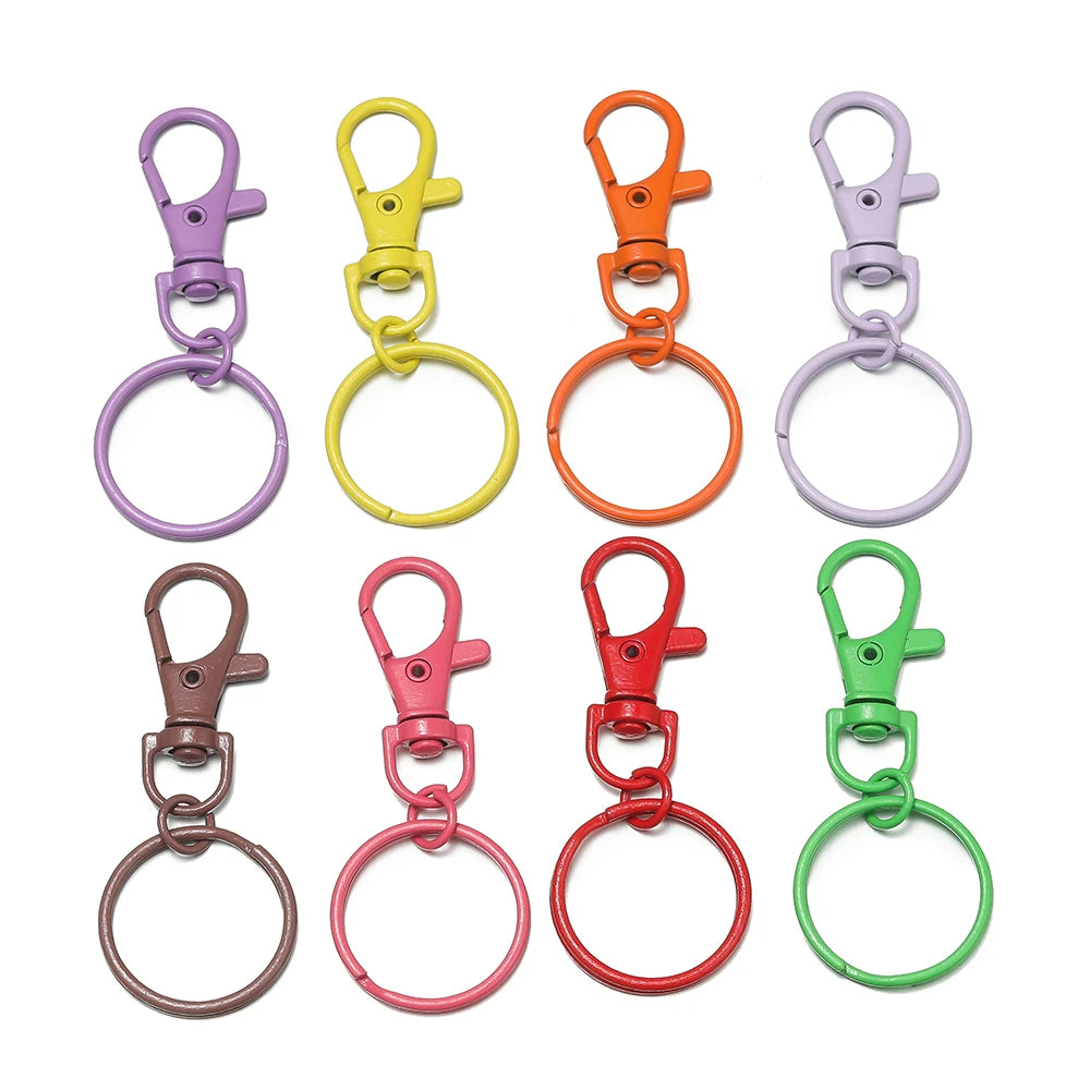 Multicolor Lobster Clasp Keyring Hooks with Adjustable Buckle Jewelry Findings SWANS