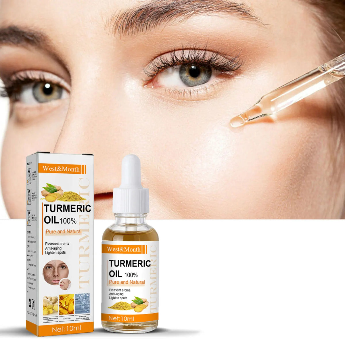 WEST MONTH Turmeric Facial Serum Oil – Brighten & Firm Skin Facial Serum Oil SWANS