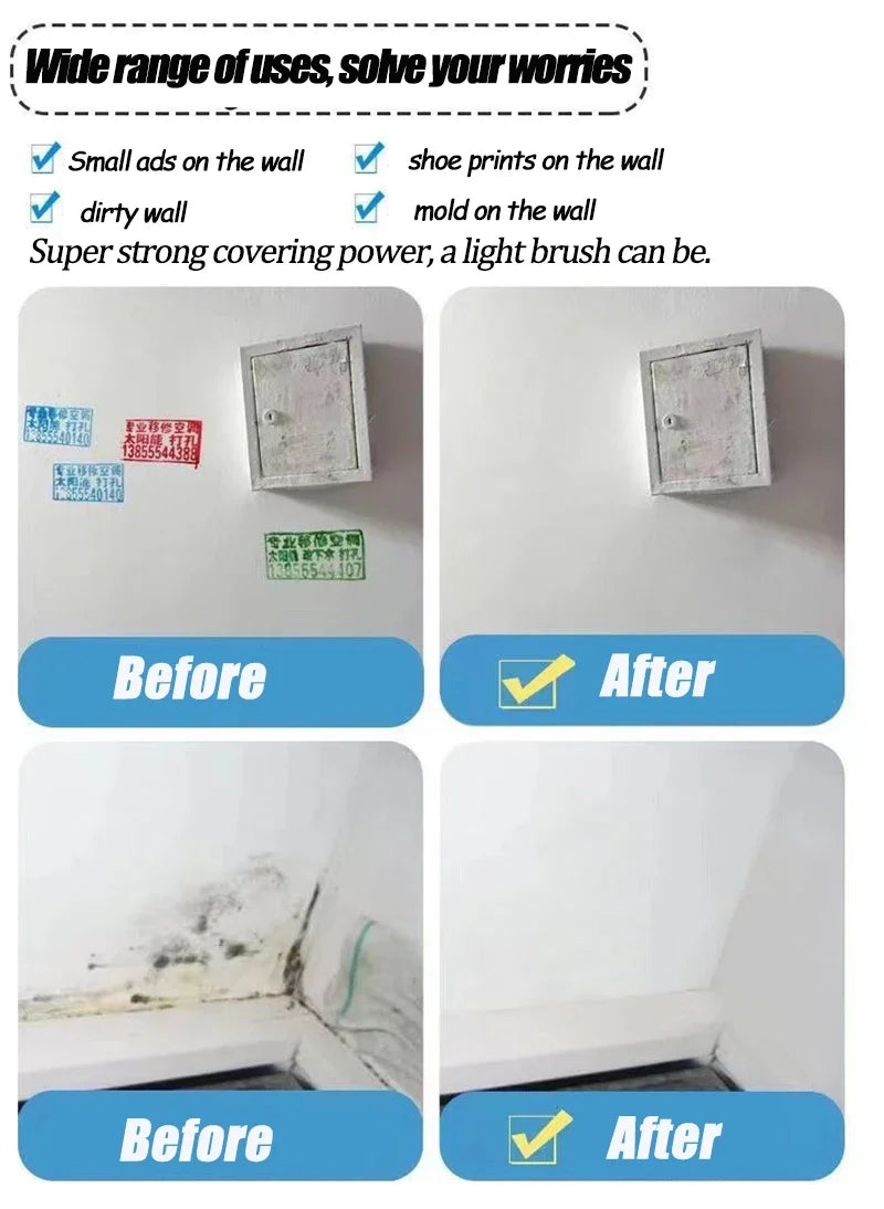 Wall Repair Paint with Roller Brush – Eco-Friendly 100g Touch-Up Wall Repair Paint SWANS