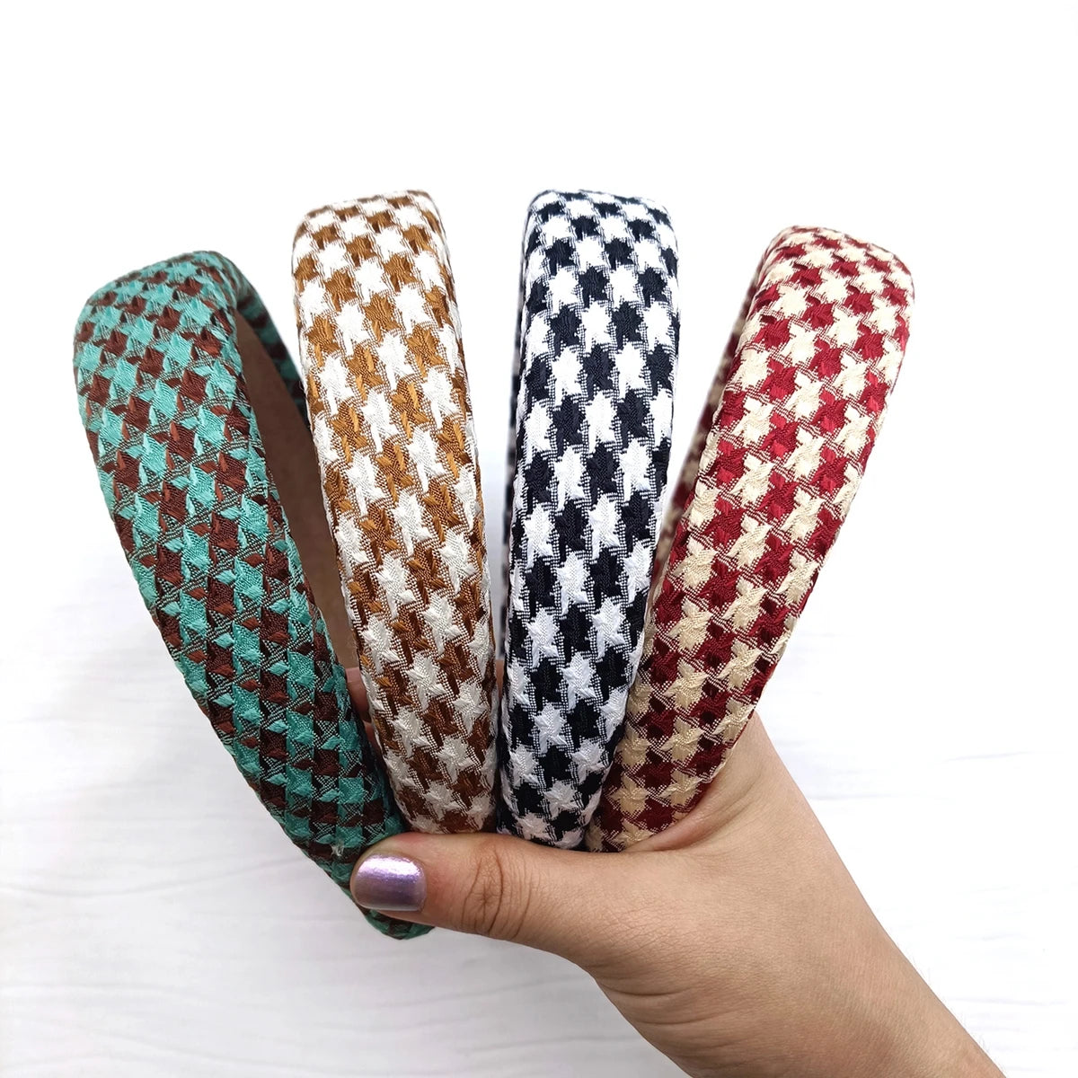 Vintage Lattice Wide Sponge Headband – Women's Hair Hoop Wide Sponge Headband SWANS