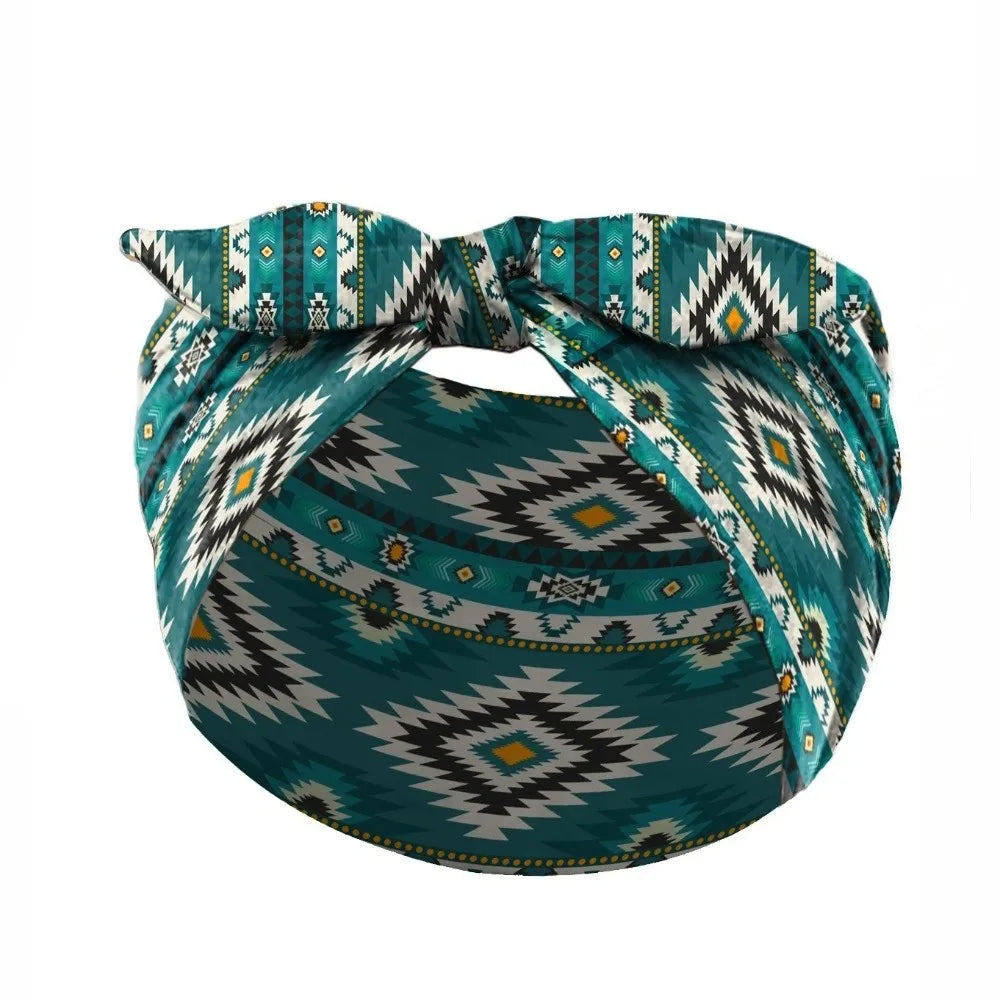Wide Boho Knot Headband – Elastic Cotton Turban for Women Boho Knot Headband SWANS