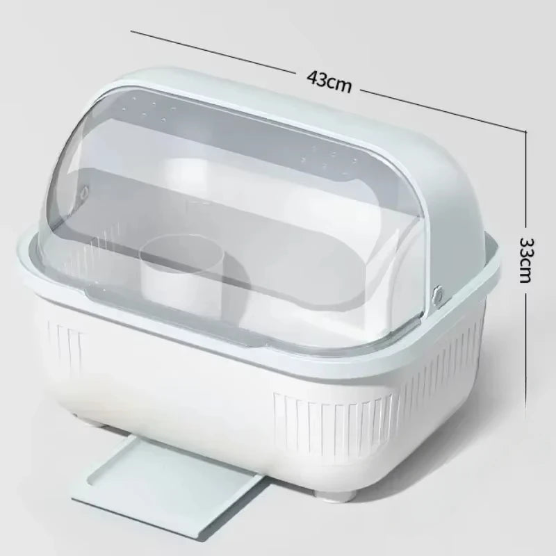 SWANS Dish Drying Rack with Lid Cover – Kitchen Organizer Dish Drying Rack SWANS