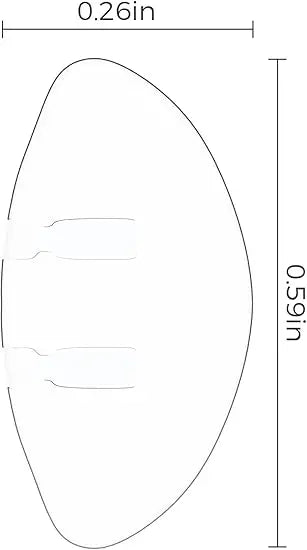 Silicone Push-In Nose Pads 15mm×6mm – Clear Anti-Slip Eyeglass Eyewear Accessories SWANS