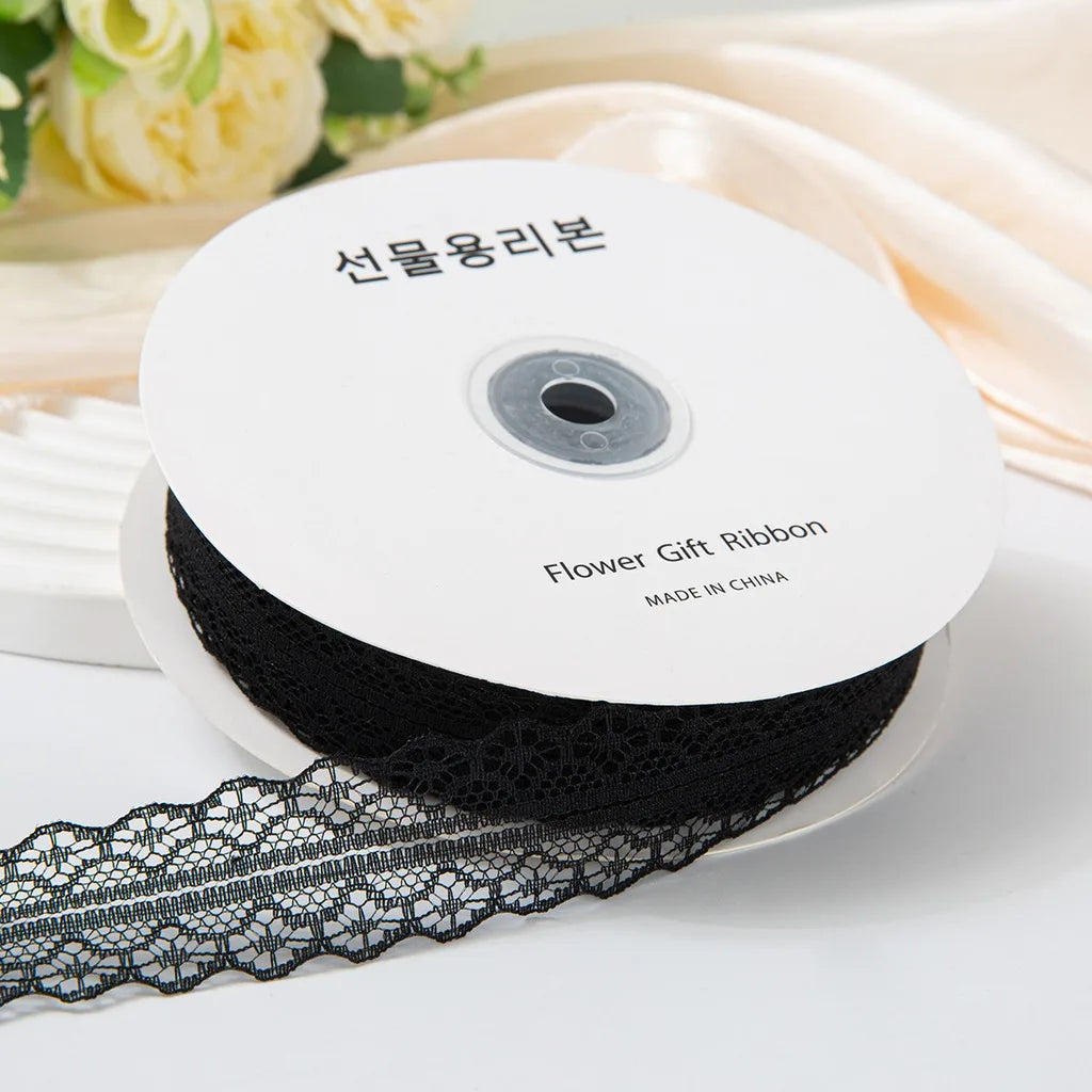 Nylon Lace Ribbon 50 Yards – DIY Wedding & Craft Decoration Decorative Lace Ribbon SWANS Black