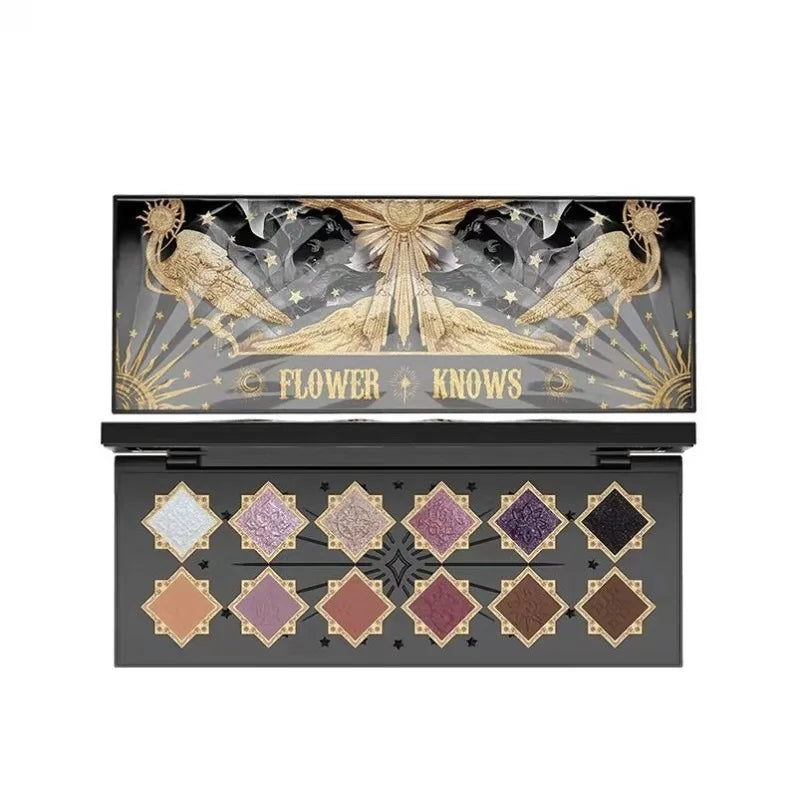 Flower Knows Little Angel 12-Color Eyeshadow Palette | Matte & Shimmer Eyeshadow Palette SWANS M16