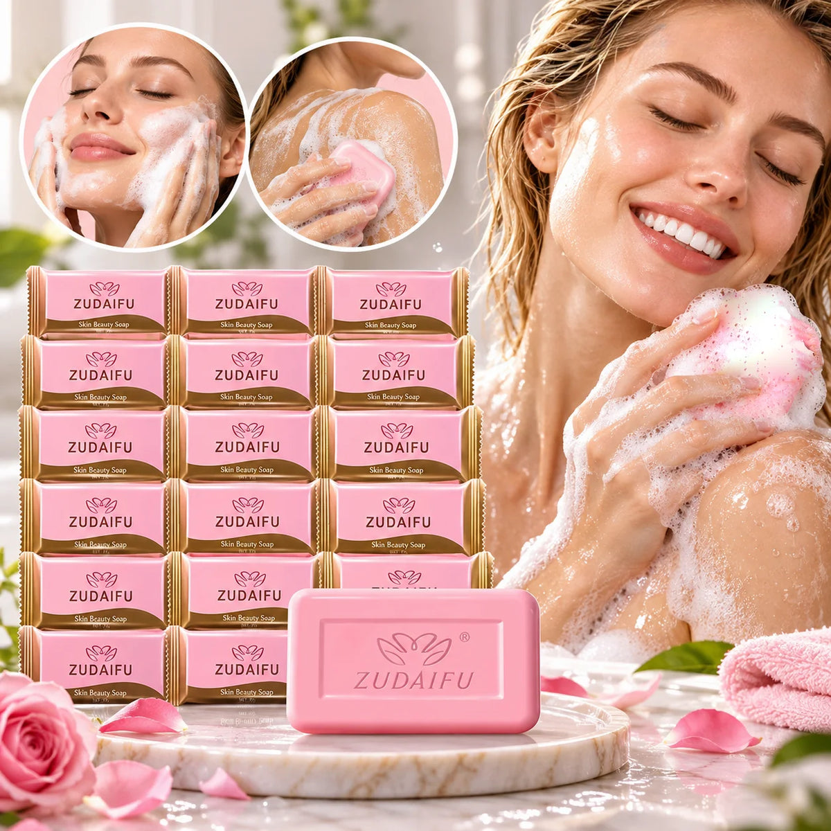 ZUDAIFU Mini Travel Soap Bars 7g – Face & Body Cleansing 20/30pk Travel Cleansing Soap SWANS