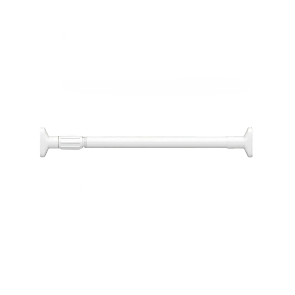 No-Drill Telescopic Curtain Rod – Shower, Closet & Wardrobe Tension Curtain Rod SWANS white