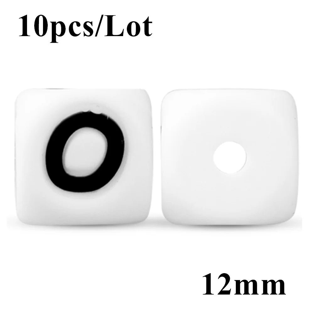 12mm Silicone Letter Beads – DIY Alphabet Jewelry Making Beads Alphabet Craft Beads SWANS O