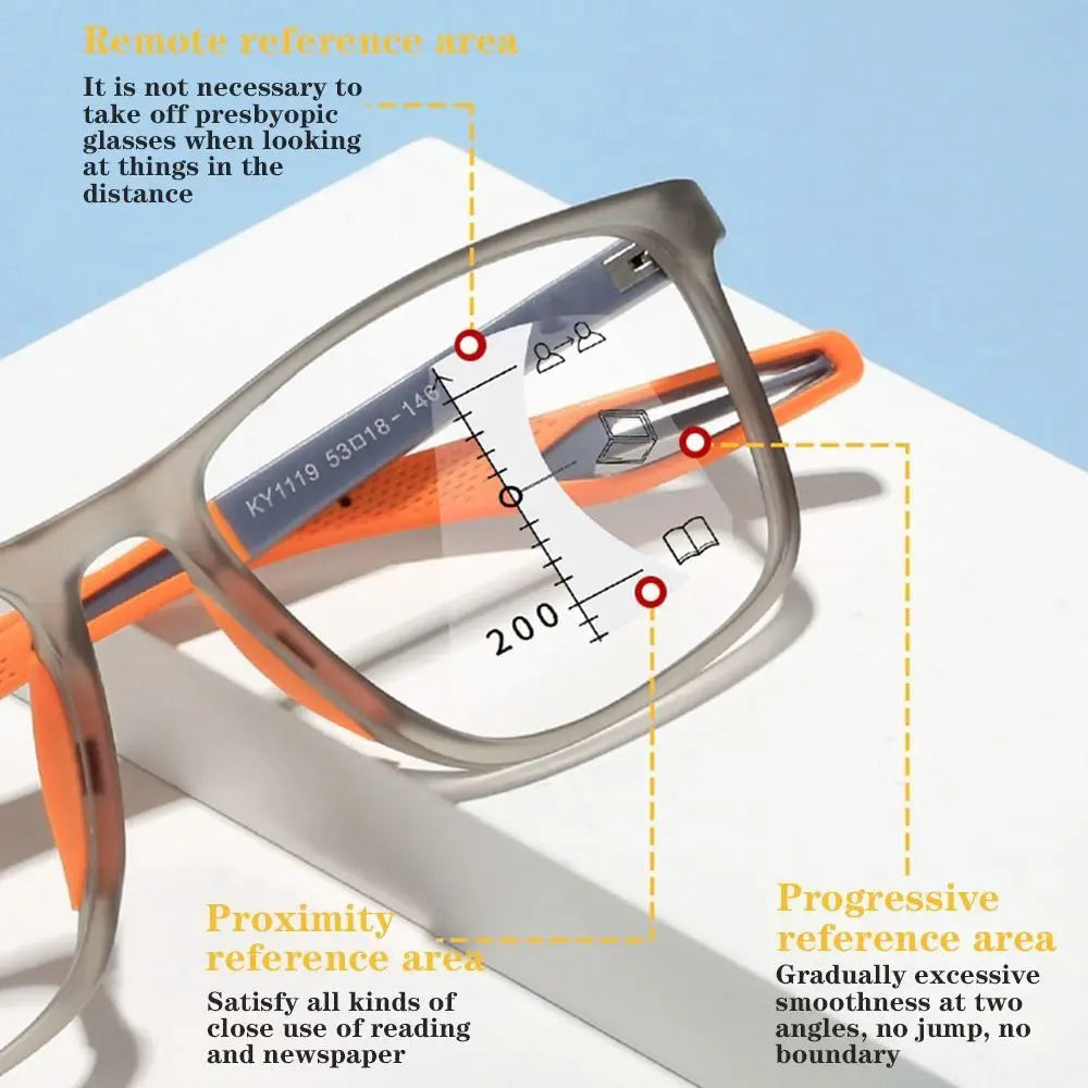Progressive Multifocal Blue Light Blocking Sports Reading Glasses Reading Glasses SWANS