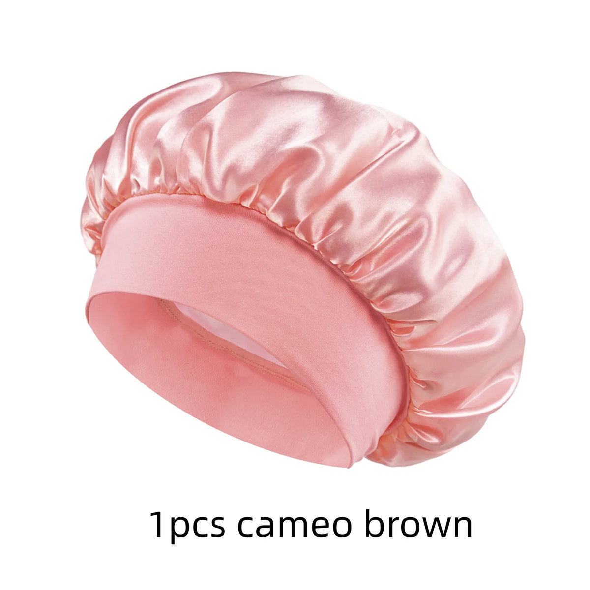 Satin Sleep Bonnet for Natural Curly Hair – Women's Silk Cap Satin Sleep Bonnet SWANS 1pcs cameo brown