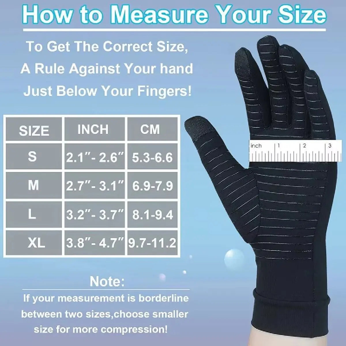SWANS Copper-Infused Touchscreen Gloves – Unisex 1 Pair Compression Gloves SWANS
