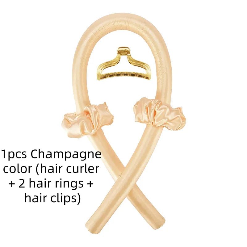 Foam No-Heat Sleeping Hair Curlers – Big Wave Styler 1/3/5pc Hair Curl Styler SWANS 1pcs champagne