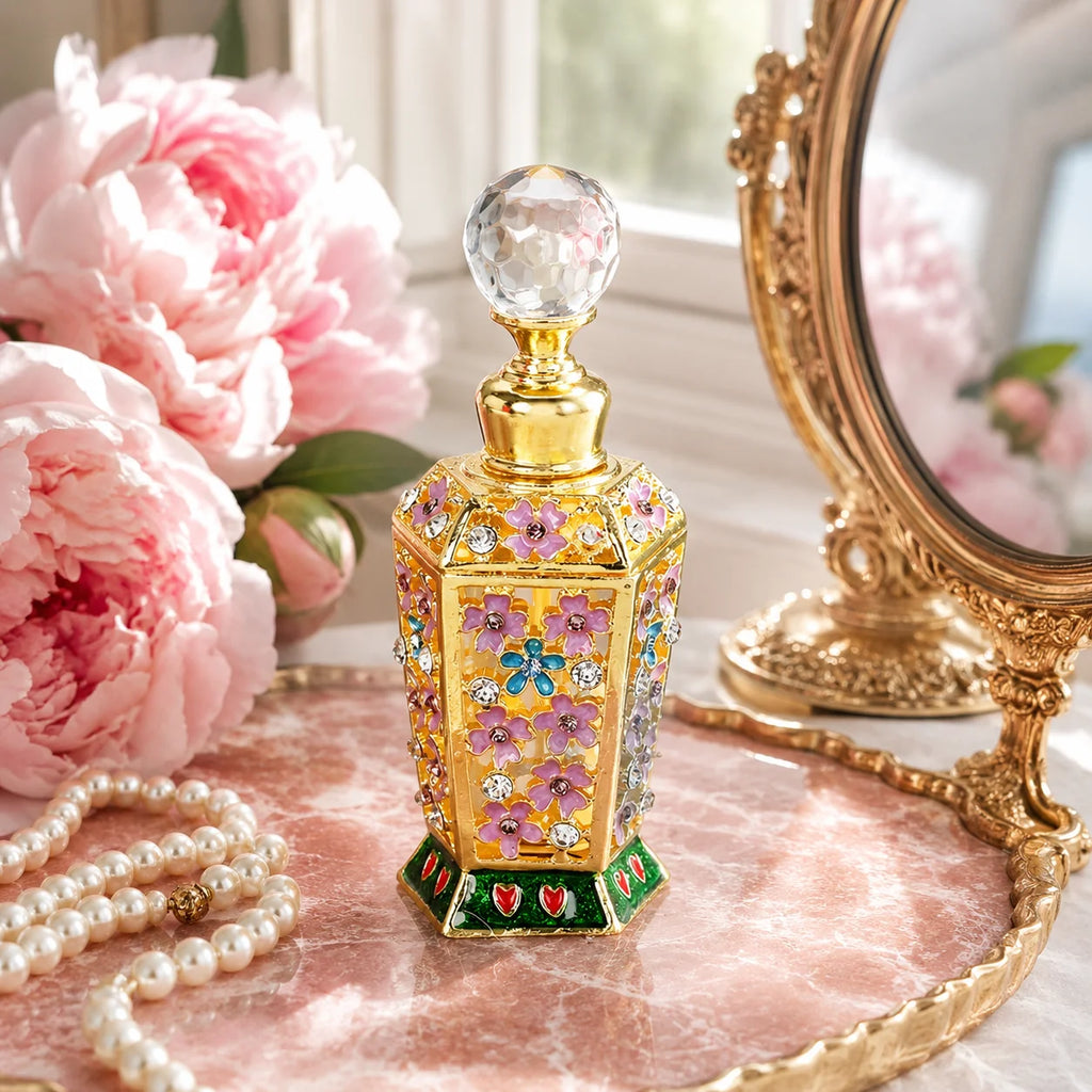 10ml Vintage Refillable Glass Perfume Bottle Crystal Cap Refillable Perfume Bottle SWANS