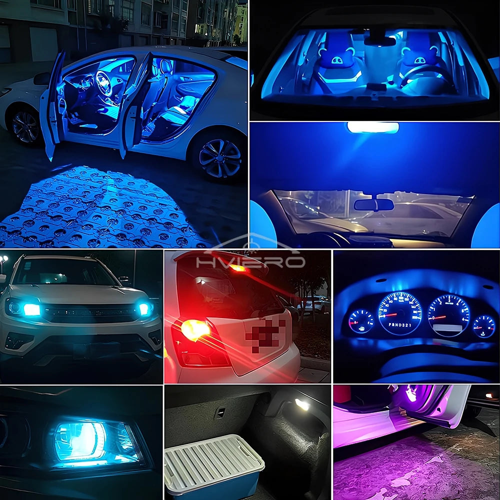 T10 W5W COB LED Bulbs 12V – 20/50/100 Pack Multi-Color LED Car Bulbs SWANS