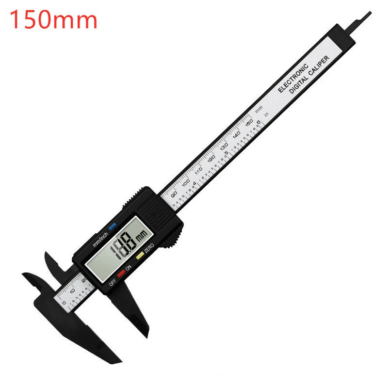 Digital Vernier Caliper 0–200mm Carbon Fiber Measuring Tool Digital Caliper SWANS 0-150mm cool black